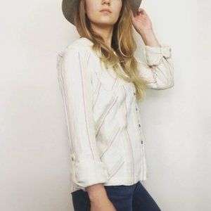 SALE Anthropologie Striped Button Down Shirt